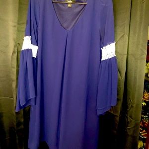 Mid length Blue long sleeve dress
